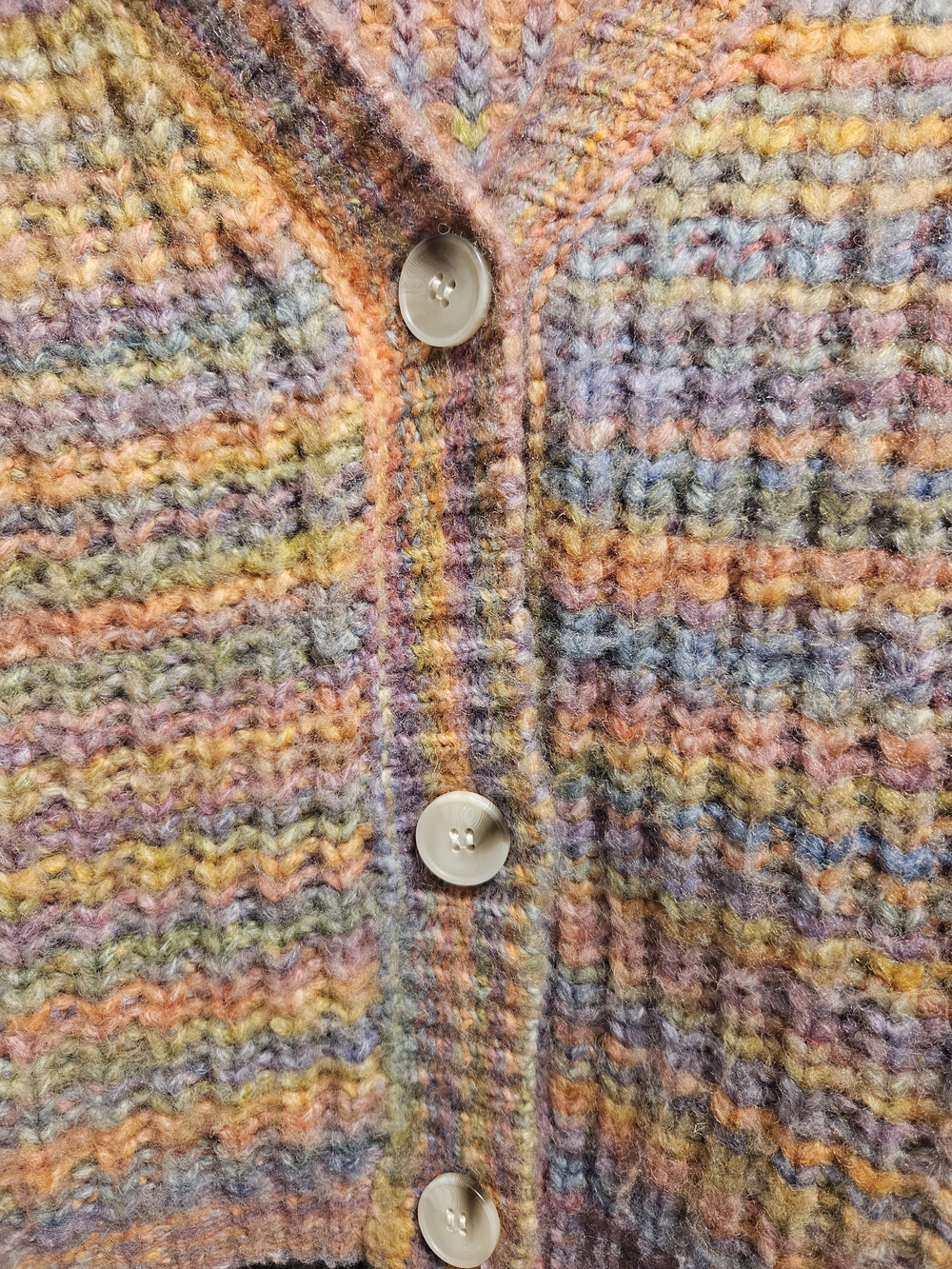 Moon & Madison Multicolor Chunky Knit Cardigan Sweater M - Picture 10 of 11